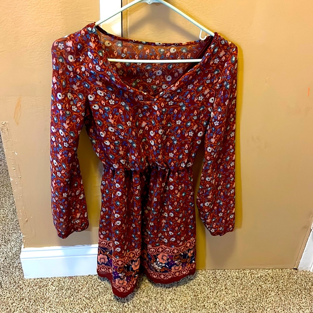 Extra small maroon dress